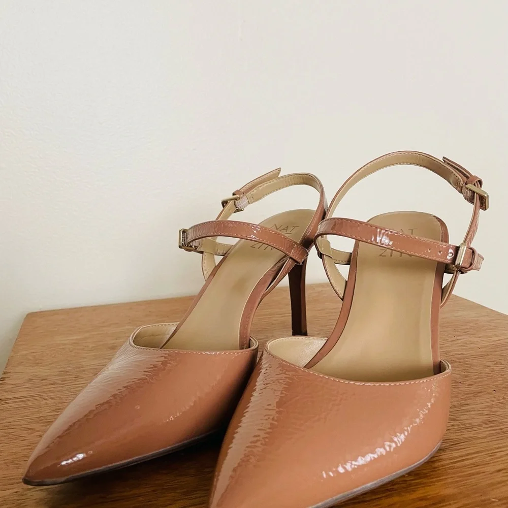 Like New,Naturalizer Tan Strappy Heels